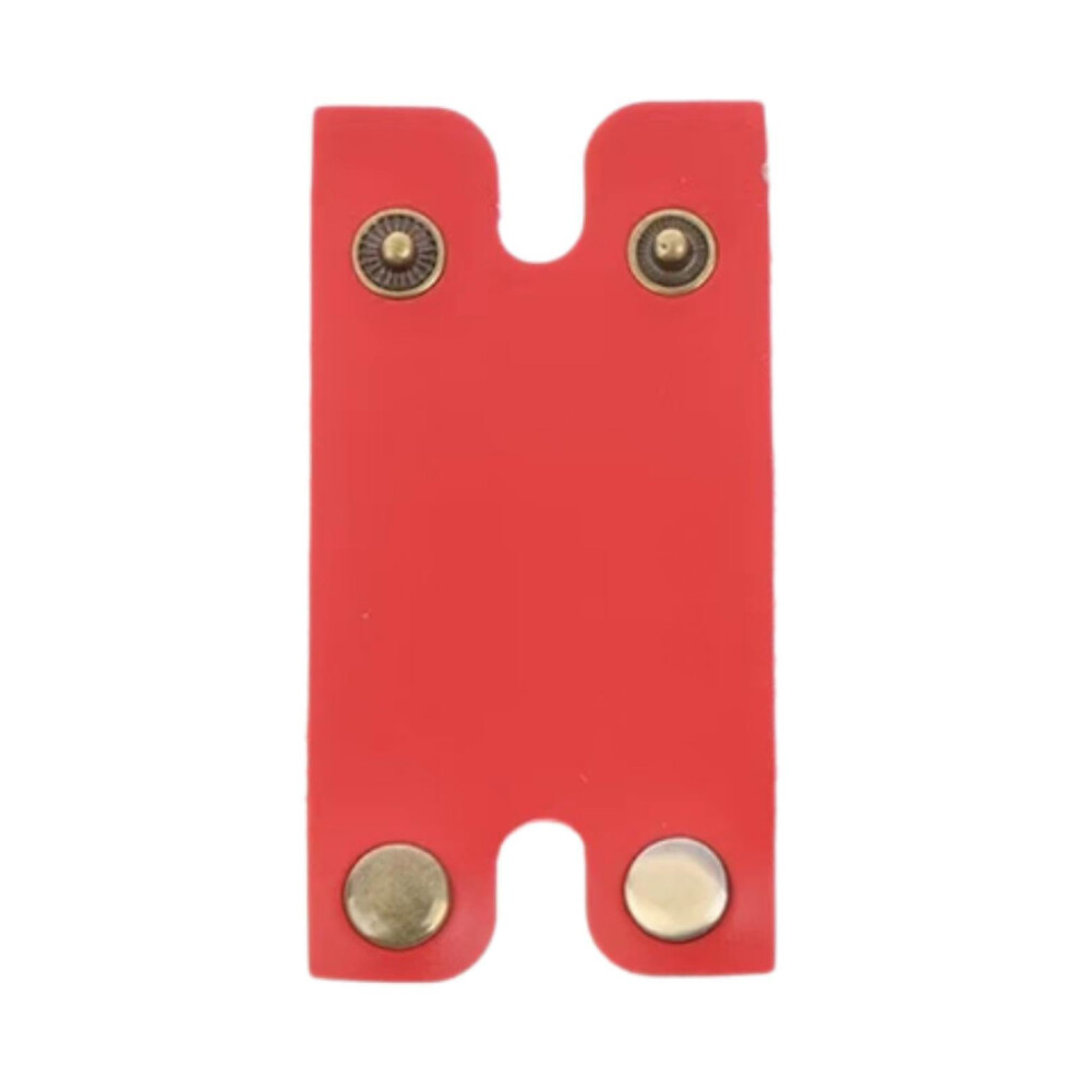 Red Razor Head Cover Pu Leather Antiscratch Protector With Button Closure Travel Case For Men,