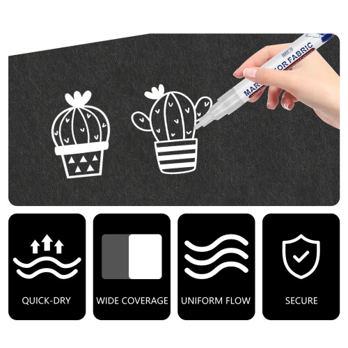 Fabric Marker For Drawing on Leather Canvas Jeans Quick Dry 1