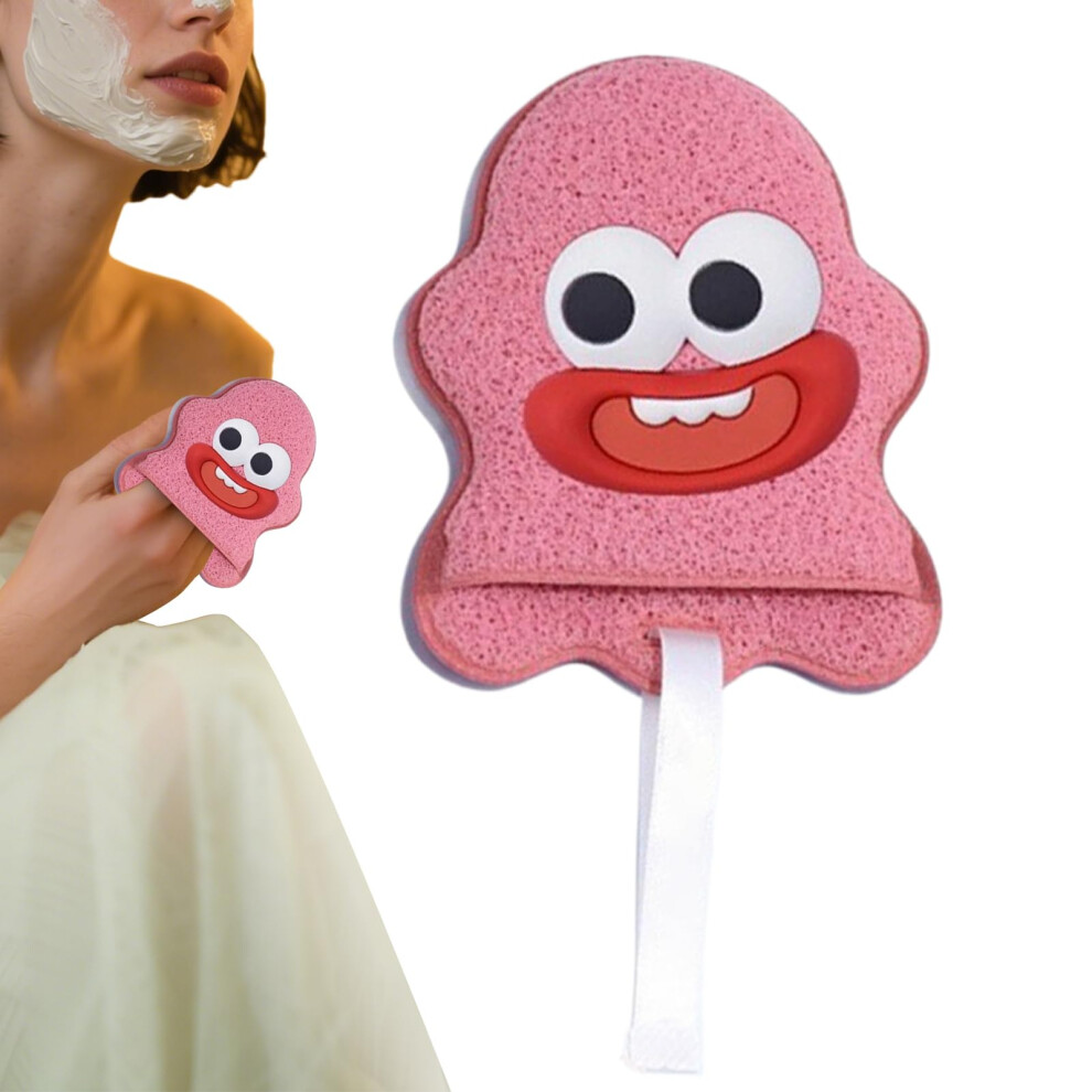 Pink Face Scrubber For Women Reusable Facial Cleansing Tool For Sensitive Skin, Daily Routine, Shower, Hot