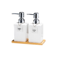Ceramic Liquid Dispensing Bottle with Ergonomic Pump Black-5