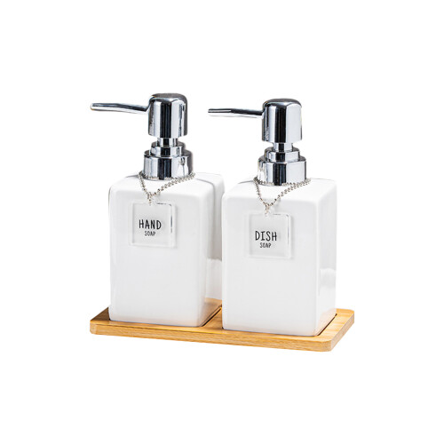 Ceramic Liquid Dispensing Bottle with Ergonomic Pump Black-5