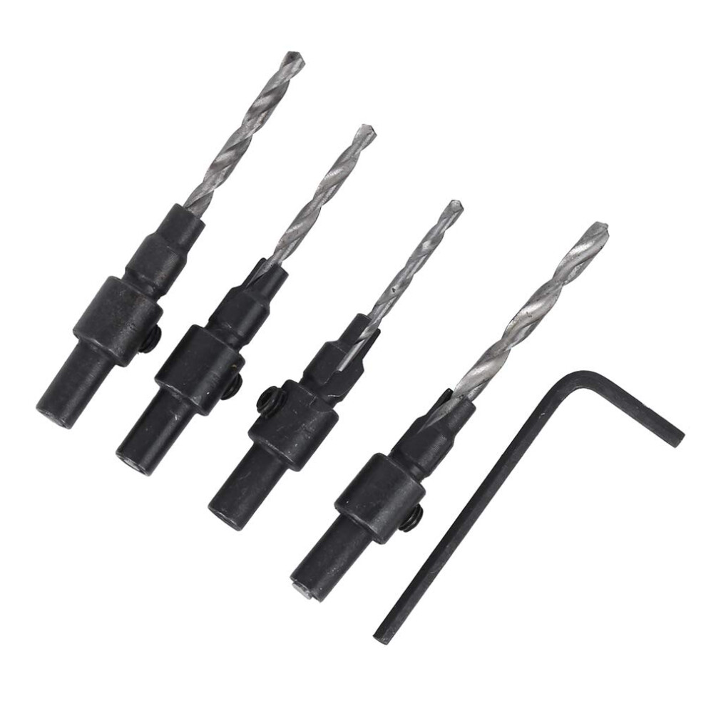Woodworking Drilling Machine Bit Set With Wrench, Adjustable Length, Carbon Steel Bits, For Woodworking Projects 9365049230223