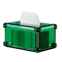 Distributeur de mouchoirs rectangulaire, porte-serviettes-Vert