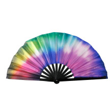 Foldable Fluorescent Reactive Bamboos Raves Fan-Aurora No. 13
