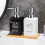 Ceramic Liquid Dispensing Bottle with Ergonomic Pump Black-5 3