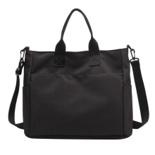 Women's Briefcase Crossbody Document Bag Large Capacity 38x31x14cm Noir