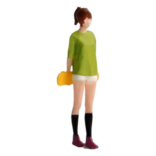 Tiny Resins Skateboarder Model Collectible for-Green clothes