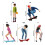 Tiny Resins Skateboarder Model Collectible for-Green clothes 4