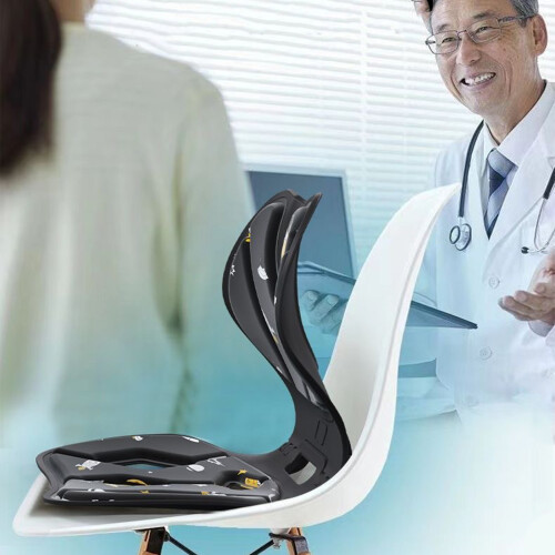 Orthopedic Chair Cushion Memory Foam Sitting Alignment-Black 2