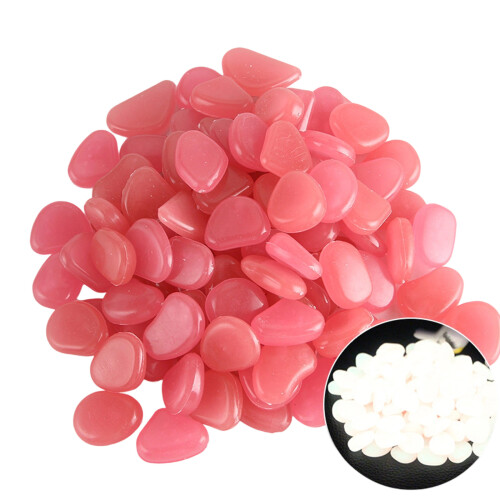 Illuminating Decorative Pebbles 100PCS Soft Glow Stone for-Pink