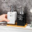 Ceramic Liquid Dispensing Bottle with Ergonomic Pump Black-2 4