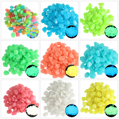 Illuminating Decorative Pebbles 100PCS Soft Glow Stone for-Pink 1