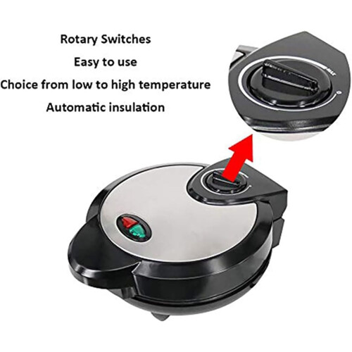 Waffle Cone Maker 1200W Commercial Ice Cream Cone Maker Nonstick Heating Plates Temperature Control 1