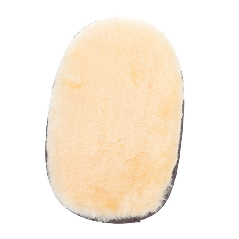 Soft Imitation Lambsfaux Wool Dualsided Car Wash Mitt Glove For Detailing, Small Orange 9119770950093