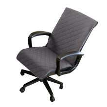 Housse de coussin de chaise antidérapante respirante,-gris L