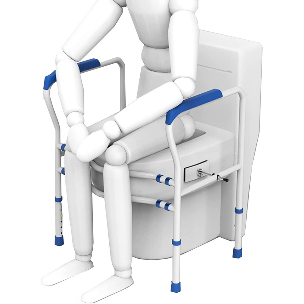 Toilet Safety Frame for Elderly,FoldableAssembly Adjustable Height 136kg Ref: 1012