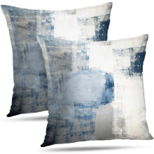 Housses de coussin décoratives pour salon, carrées (45 x 45 cm), motif abstrait, en polyester doux et léger, pour une décoration intérieure