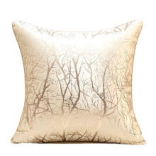 Housse de coussin décorative de luxe, matière douce et confortable avec imprimé brillant doré pour une décoration intérieure élégante, lot de