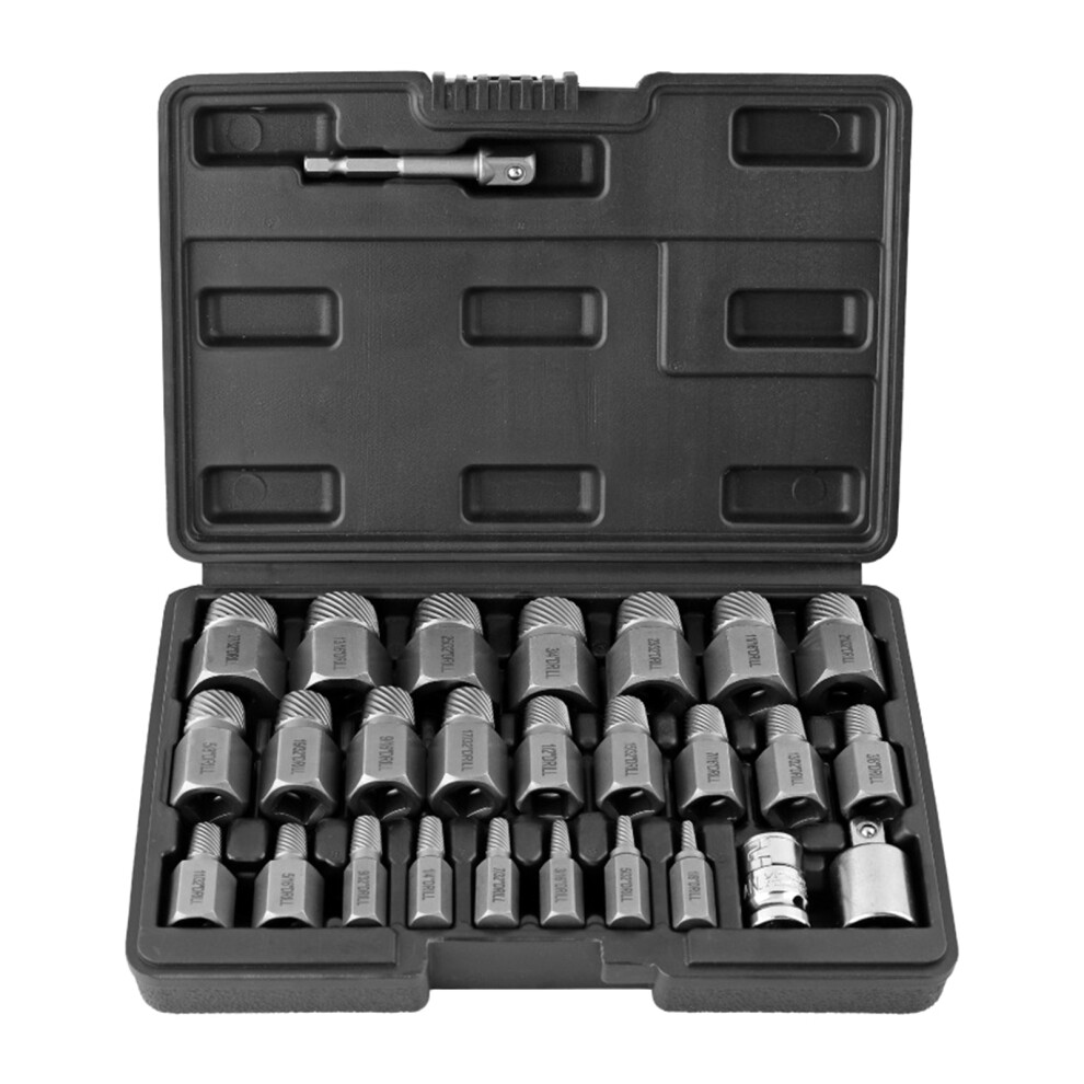 26Pcs Easy Out Bolt Extractor Kit For Rusted Broken Or Stripped 7696001282458
