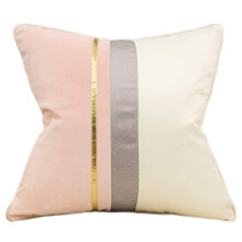 Housses de coussin luxueuses en velours pour canapé, en cuir doré, pour une décoration intérieure moderne et élégante. Fermeture éclair