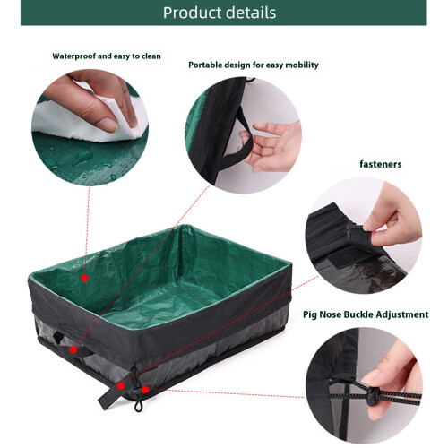 Toilettes de voyage compactes pour chats, avec fermetures 2