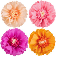 4 stuks tissuepapier ballen 50 cm papieren bloemballen-Roze