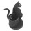 Schwarzer Stifthalter aus Metall mit Katzenmotiv, 6