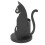 Schwarzer Stifthalter aus Metall mit Katzenmotiv, 10