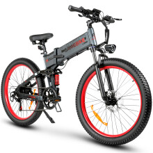 SAMEBIKE LO26Plus Folding E-Bike with 48V15Ah-grey
