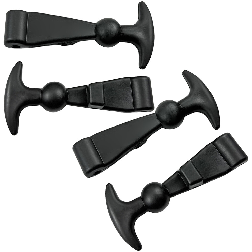 4Pcs Portable Sturdy Rubber Hood Fasteners With T Grip Designs 7695000523678