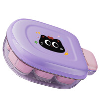 Round Ice Ball Press Molds Food Grade Ice Cubes Tray-Purple