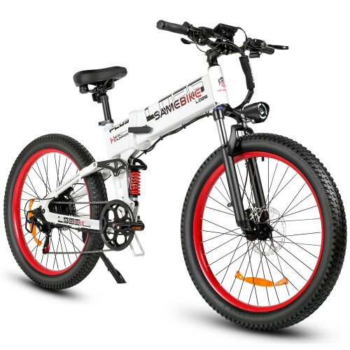 SameBike SAMEBIKE LO26Plus Folding EBike with 48V15Ah-white