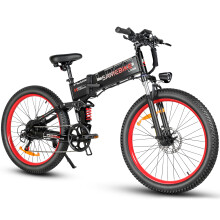 SAMEBIKE LO26Plus Folding EBike with 48V15Ah-black