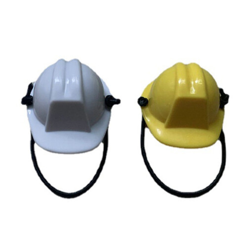 Mini casque rigide réglable pour petites marionnettes-Blanc 1