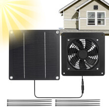 Camping Solar Fan with Waterproof Design, Energy Saving Rechargeable Cooling for Tent Boat Garage