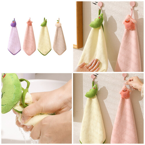 Adorable serviette suspendue en-Violet profond Pur profond 2