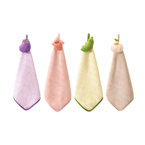 Adorable serviette suspendue en-Violet profond Pur profond 1