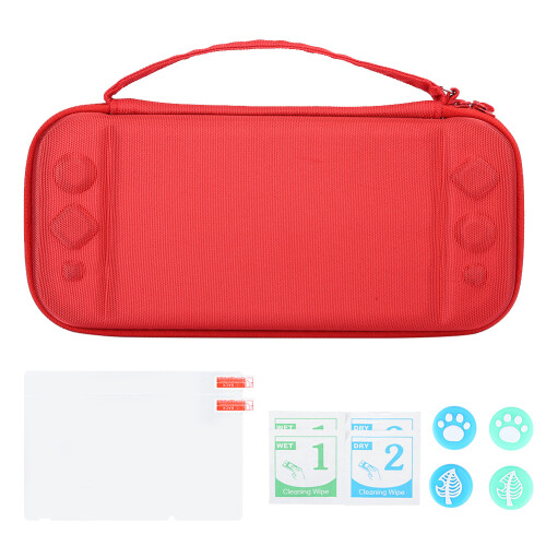 Capa para console de jogos Nintendo Switch Lite, resistente e com interior em microfibra macia, bolso de malha com zíper, alça de pulso ajustável