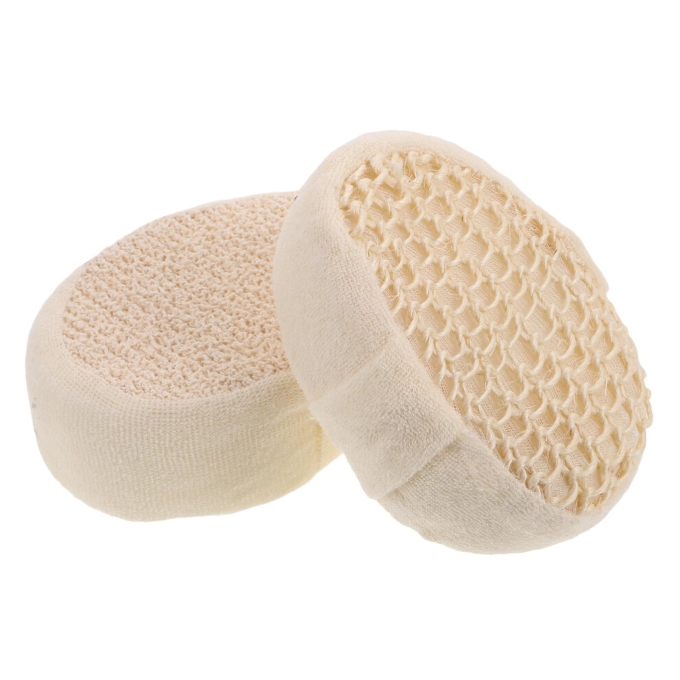 Sisal Bath Sponge Exfoliating Body Scrubber 2Pack, Deep Cleaning, Soft Grip, Natural Exfoliation for  Care