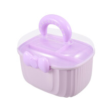 Large Capacity 2 Layer Clear Hair Accessories Storage-L Purple