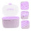Large Capacity 2 Layer Clear Hair Accessories Storage-L Purple 6