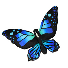 Velvets Butterfly Sierkussen Zacht gevulde-Blauwe vlinder