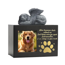 Elegante houten asbewaardoos voor honden-Engel Hond Voeg Box toe