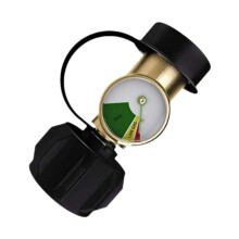 Propane Gas Gauge For Tanks 80000150000 BTU/H, Brass LP Gas Adapter, Leak Detector, Easy To Read, For BBQ Grills