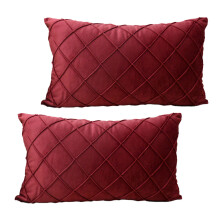 Housses de coussin décoratives en polyester, couleur unie avec élégante texture, idéales pour Noël, les fêtes, les chambres et les canapés