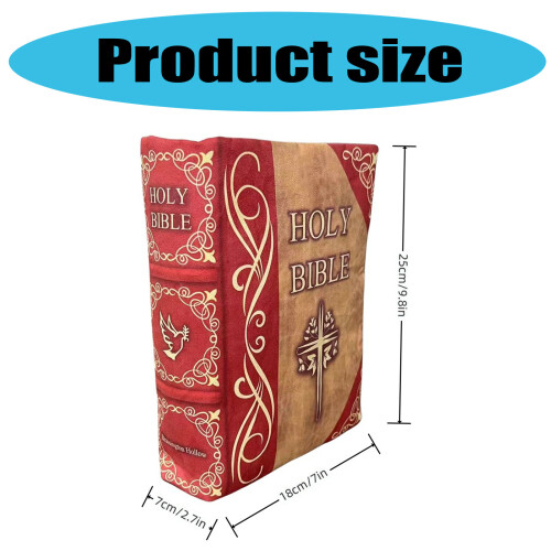 Holy Bibles Plushes Pillow Religious Home Decors Removable-Red 2