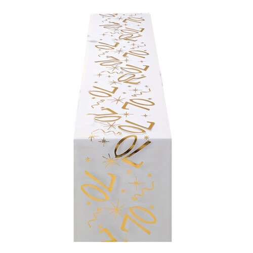 Drapé de Table transparent doré,-70 ans doré 28cmx1000cm