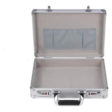 Aluminum Storage Box Combination Safe Briefcase Laptop Safe Case 36x24x10 cm Black or Silver