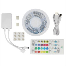 Fitas de LED de alta potência compatíveis com máquinas de fumaça, com sincronização de música RGB inteligente via Bluetooth, ideais para
