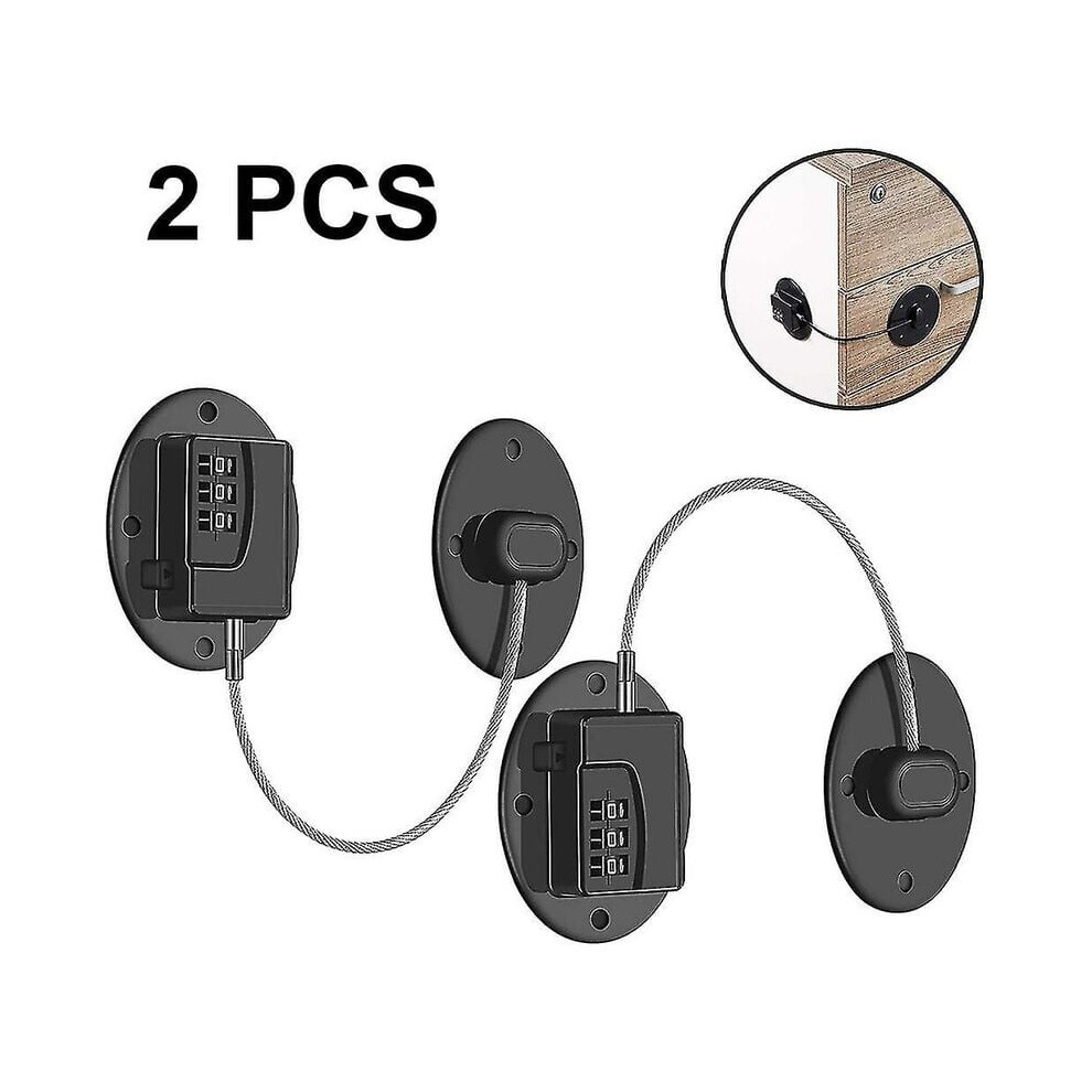 Combination Lock For Wide Use, Heavy Duty Refrigerator Lock With Child Safety, Easy Installation Ensures No Keys Needed For Cabinets And More, High-Qu 9554910078600